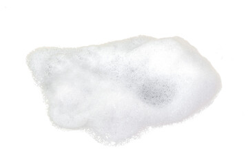 Soap foam with lots of bubbles on transparent background