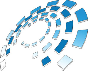 sketch vector illustration icon logo symbol design line box spiral abstract modern as mascot modern company