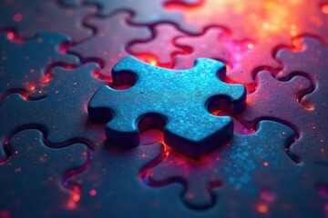 Seamless Puzzle Piece Integration  Symbolizing Unity, Teamwork, and Collaborative Problem Solving