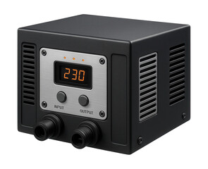 Fototapeta premium An industrial-grade step-down transformer suitable for powering commercial kitchen equipment.