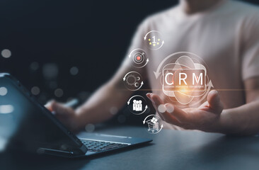 CRM Concept, Customer Relationship Management, Customer Focus Must Come First, Key Strategy to Increase Sales for Business