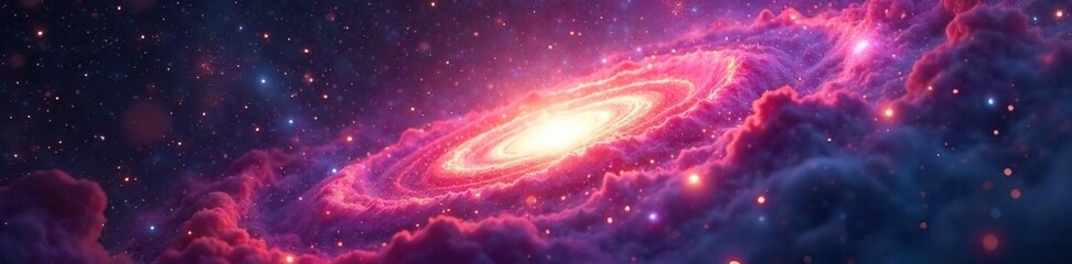 Swirling Cosmic Nebula Vibrant Galaxy Dust and Gas Background for Motion Graphics, Websites, and Videos