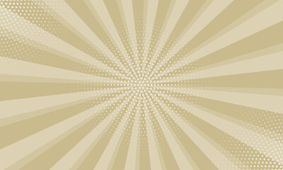 Fototapeta premium Radiant yellow background. Pop art comic book background. Sunburst yellow background with radial lines and halftone dots. 