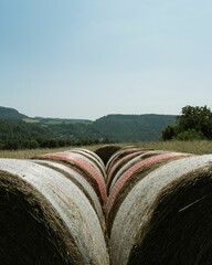 Hay Bales in a Rural Landscape