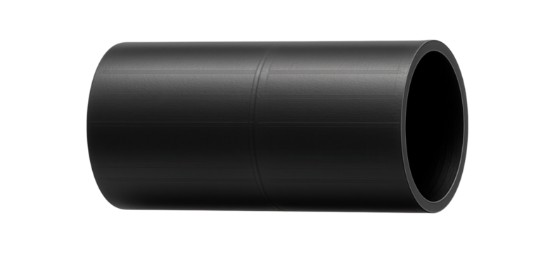 High-density polyethylene pipe for small-scale industrial waste management, withstanding harsh chemical exposure.