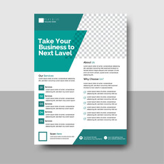 Professional & Premium Two color variation A4 Size Creative simple and unique Corporate Business Marketing flyer design template or Brochure design template