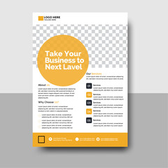 Professional & Premium Two color variation A4 Size Creative simple and unique Corporate Business Marketing flyer design template or Brochure design template