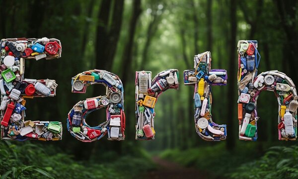 Poster earth plastic