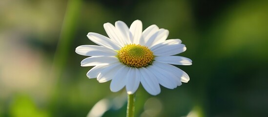Close-up of a single white daisy