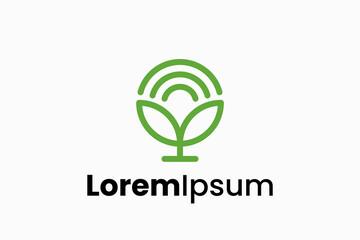 Tree Signal Vector Logo Premium 