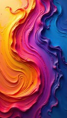 Vibrant Swirling Paint Textures Dynamic Abstract Background for Creative Design Projects