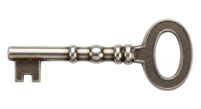 Isolated Antique Key