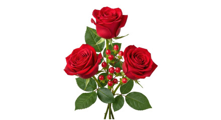 Obraz premium Isolated Bouquet of Red Roses