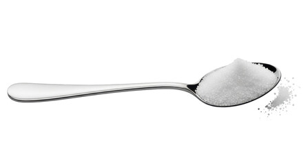 Isolated Spoonful of White Sugar