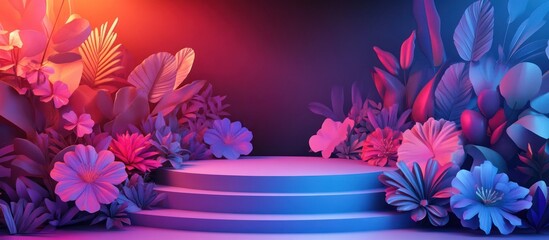 Neon Floral Stage, Product Display