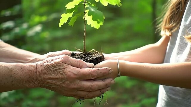 Generations Planting a Sapling A Legacy of Growth