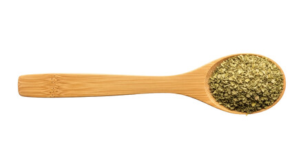 Isolated Spoon of Dried Oregano