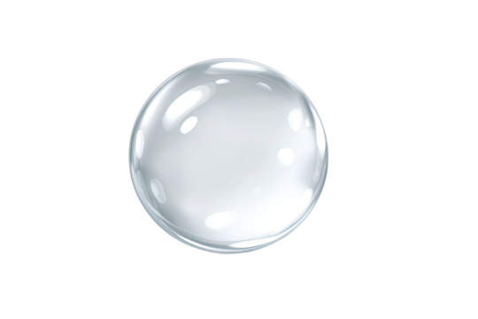 Clear, round soap bubble