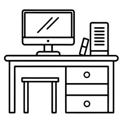 vector illustration of a computer