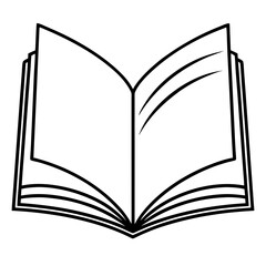 Elegant Book Line Art Vector Design