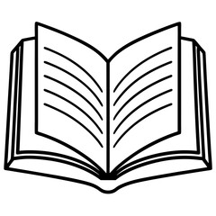 Elegant Book Line Art Vector Design
