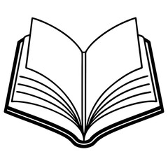 Elegant Book Line Art Vector Design