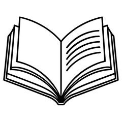 Elegant Book Line Art Vector Design
