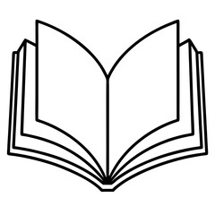 Elegant Book Line Art Vector Design