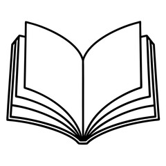 Elegant Book Line Art Vector Design