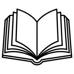 Elegant Book Line Art Vector Design