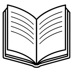 Elegant Book Line Art Vector Design