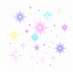 Pastel Sparkle Background with Bright Shiny Stars