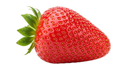 Isolated Fresh Strawberry with Green Stem