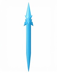 Pixel Art Ice Sword: Blue Crystal Fantasy Weapon