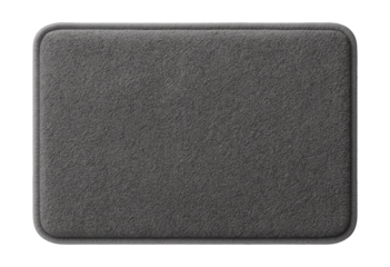 A simple grey microfiber mat with absorbent properties, excellent for catching rainwater in a townhouse foyer.