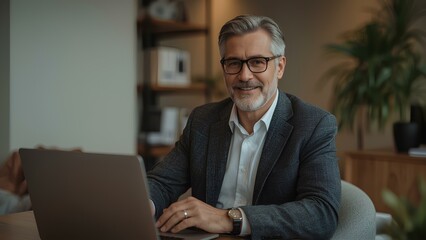 Businessman Having a Video Call in Cozy Office Space