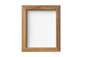 Empty wooden picture frame