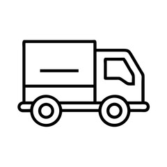 Delivery truck icon vector illustration, shipping truck, moving truck, transport truck, cargo truck icon design