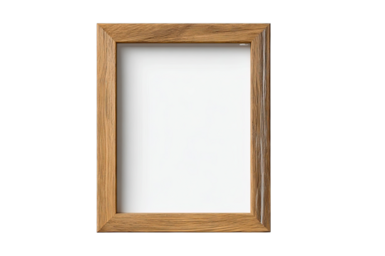 Empty wooden picture frame