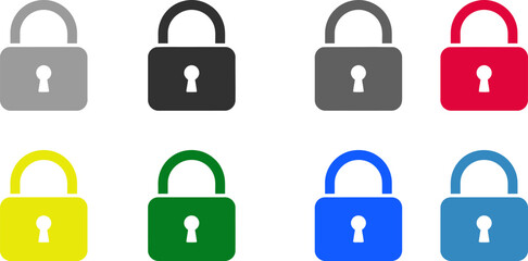 Lock icons security concept vector illustration for data protection and privacy safe access symbol vector