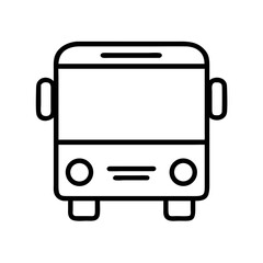 Bus line icon vector, public transportation bus symbol, bus station sign, bus travel outline design icon