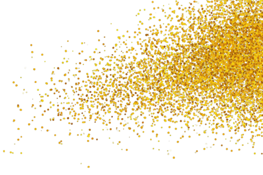 Golden confetti explosion on black background (1)