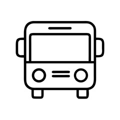 Bus vector icon transportation vehicle public transport automobile travel outline simple design element
