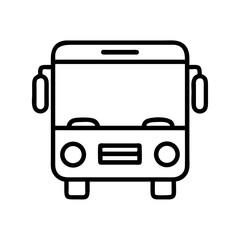 Outline bus vector illustration for transportation design needs public transport and travel graphic design