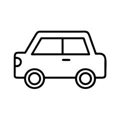 Car outline vector image for transportation design, automobile illustration, and vehicle graphic projects