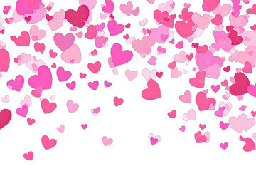 Pink hearts confetti on black background (1)
