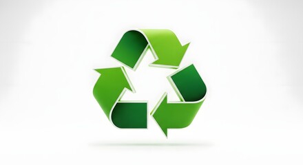 Obraz premium Green Recycle Symbol Illustration Isolated