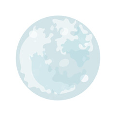 Full moon. Vector creepy halloween element.