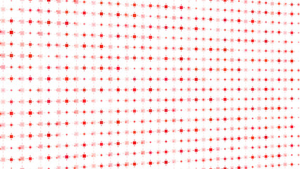 Abstract motion graphic background, red flickering or blink dots on white background