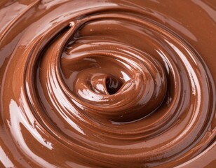 Swirled Melted Chocolate Texture Background